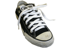 white shoelace