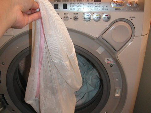 throw into washing machine