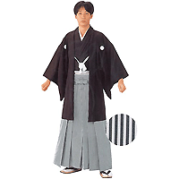 縞袴(黒・うまのり袴)